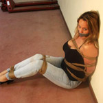 Bridget 18yo naked and tied spread